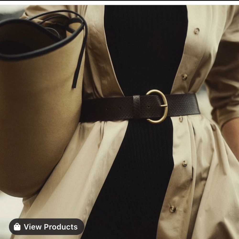 Massimo Dutti Beige Long dress - Picture 3 of 17
